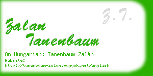 zalan tanenbaum business card